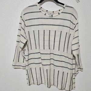 Lucky Lotus striped 100% cotton top
